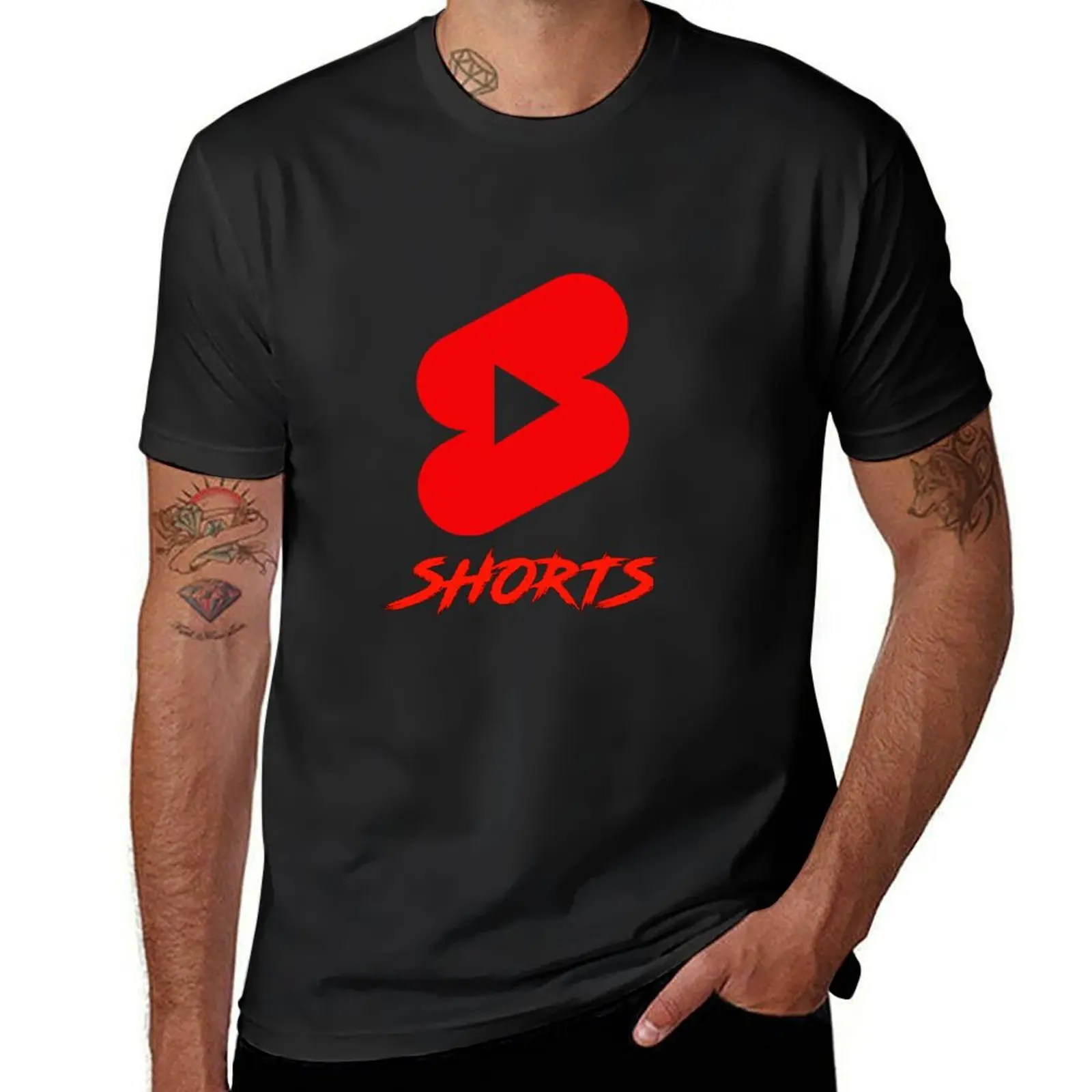 YouTube Shorts T-Shirt cute clothes quick drying funnys T-shirt men