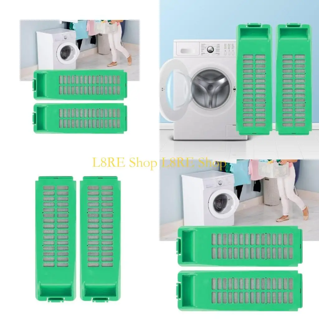 

L8RE, 2 упаковки, сетчатый мешок для улавливания волос, легко чистящаяся пластиковая деталь для стиральной машины, сетчатый для