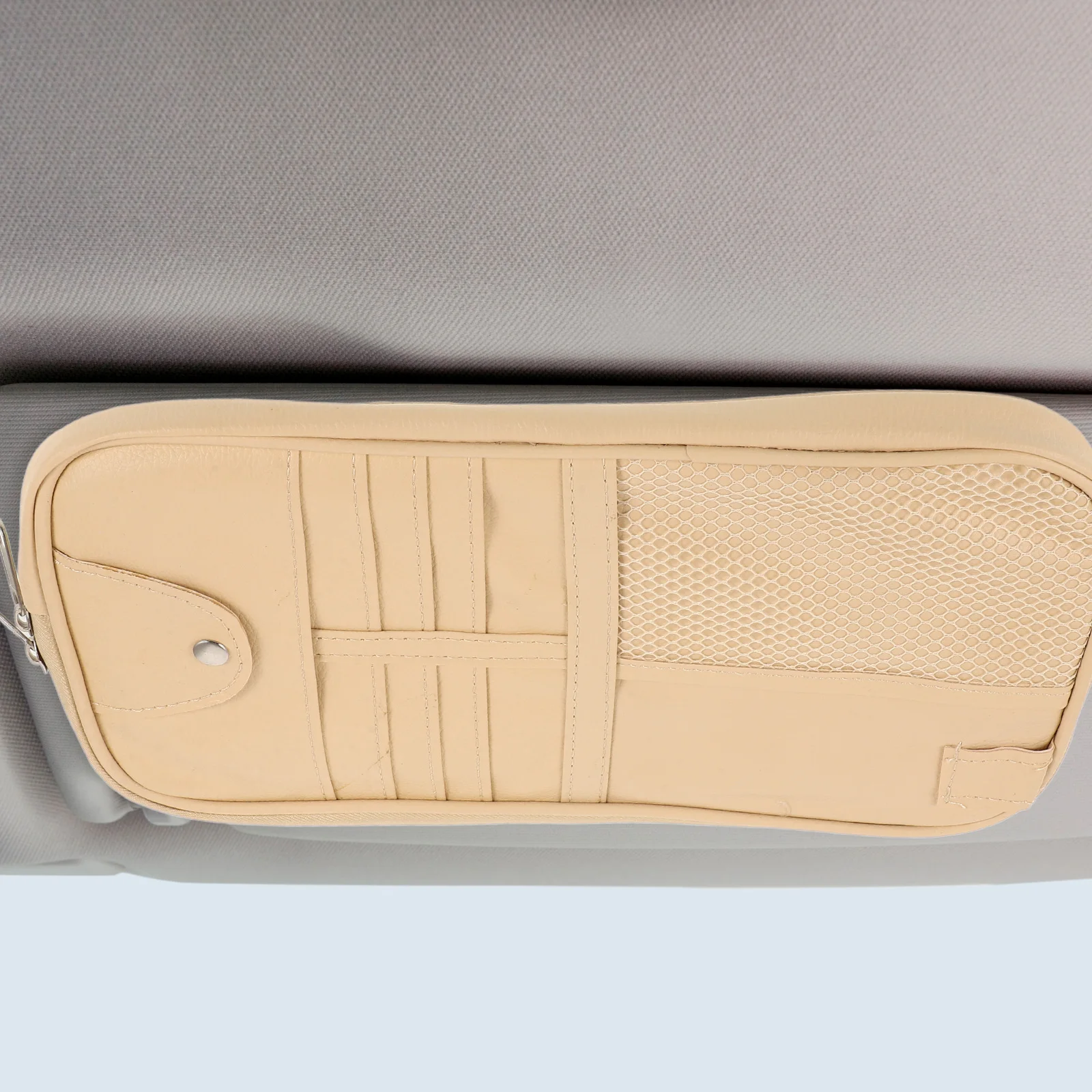 

Visor Storage Bag Organizer Pocket Holder Cards Compact Lightweight PU Multifunctional Car Accessory Visor
