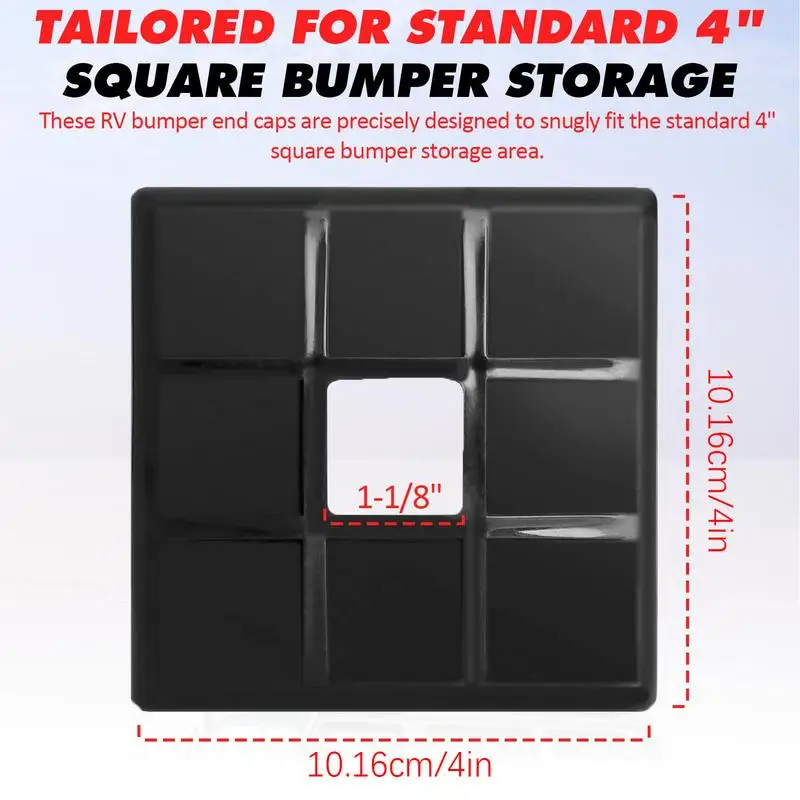 

Trailers Bumper End Caps 4inch Square Rubber Bumper End Caps Trailer Protective Caps Trailer Bumper Cover Square Locking End