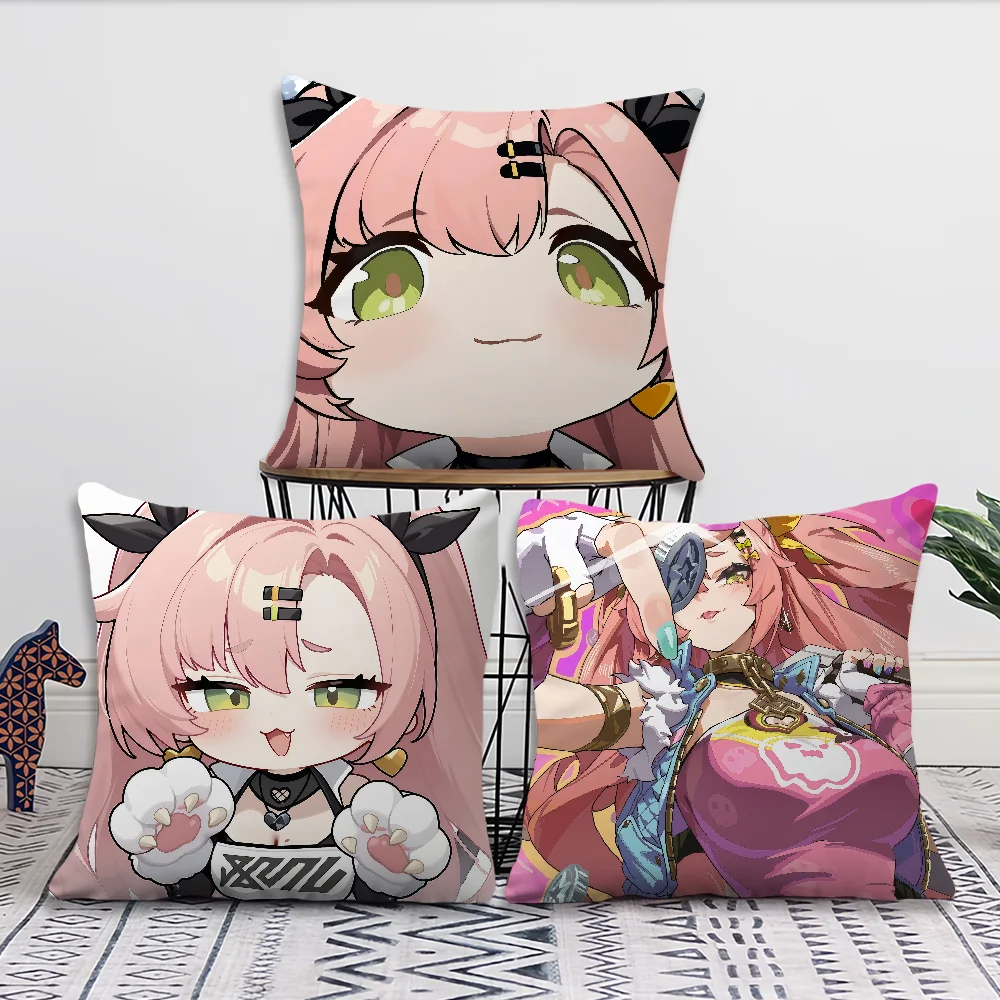 Zenless Zone Zero Nicole Demara cushion cover Comfortable soft Pillow Case for Sofa Living Room Home Decor Protective Covers