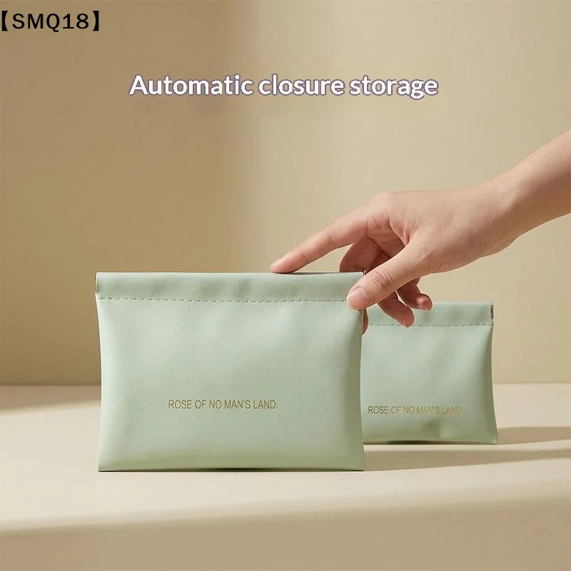 Waterproof PU Self Closing Storage Bag Lightweight Large Capacity For Cosmetics Toiletries Travel Daily Use【SMQ】