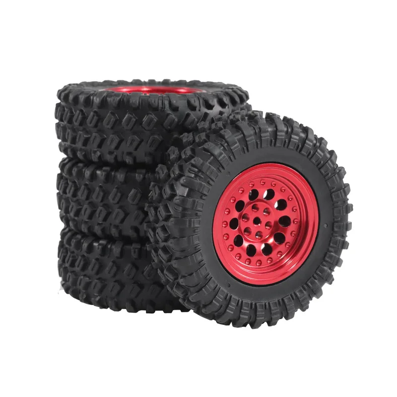 1.55 Inch Metal Wheel Rims 70X25Mm Non Glue Tire Rc Crawler Car Replacement Parts For Wpl Mn Model Vehicles