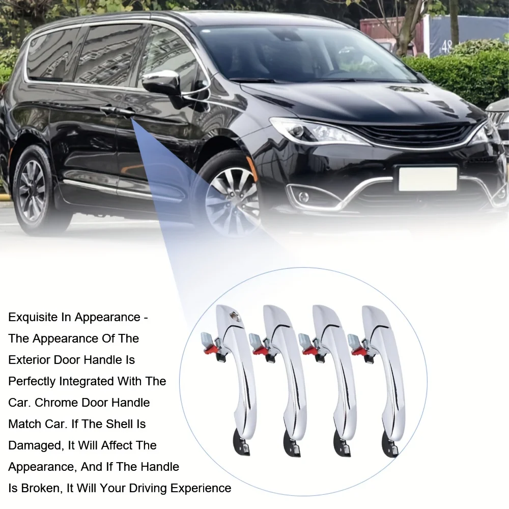 

Exterior Door Handles Front Rear Driver Passenger For Chrysler & Dodge 300 300C Magnum Charger 5065801AG 4589009AH CH1310142