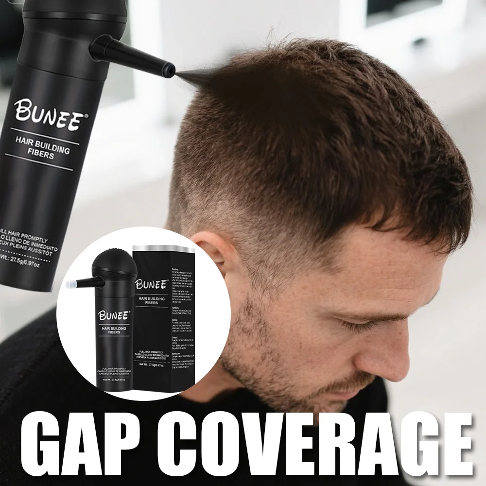 بودرة ألياف الشعر المضغوطة بالضغط من BUNEE 27.5 جم - فوهة رش، مضادة للانزلاق، خالية من الفوضى، سماكة غير مرئية، حجم 24 ساعة