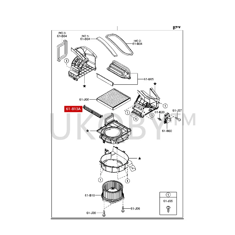 KR1161D25 Suitable for Ma zd a Enclave Atenza Air conditioning filter plate, air conditioning grid cover plate