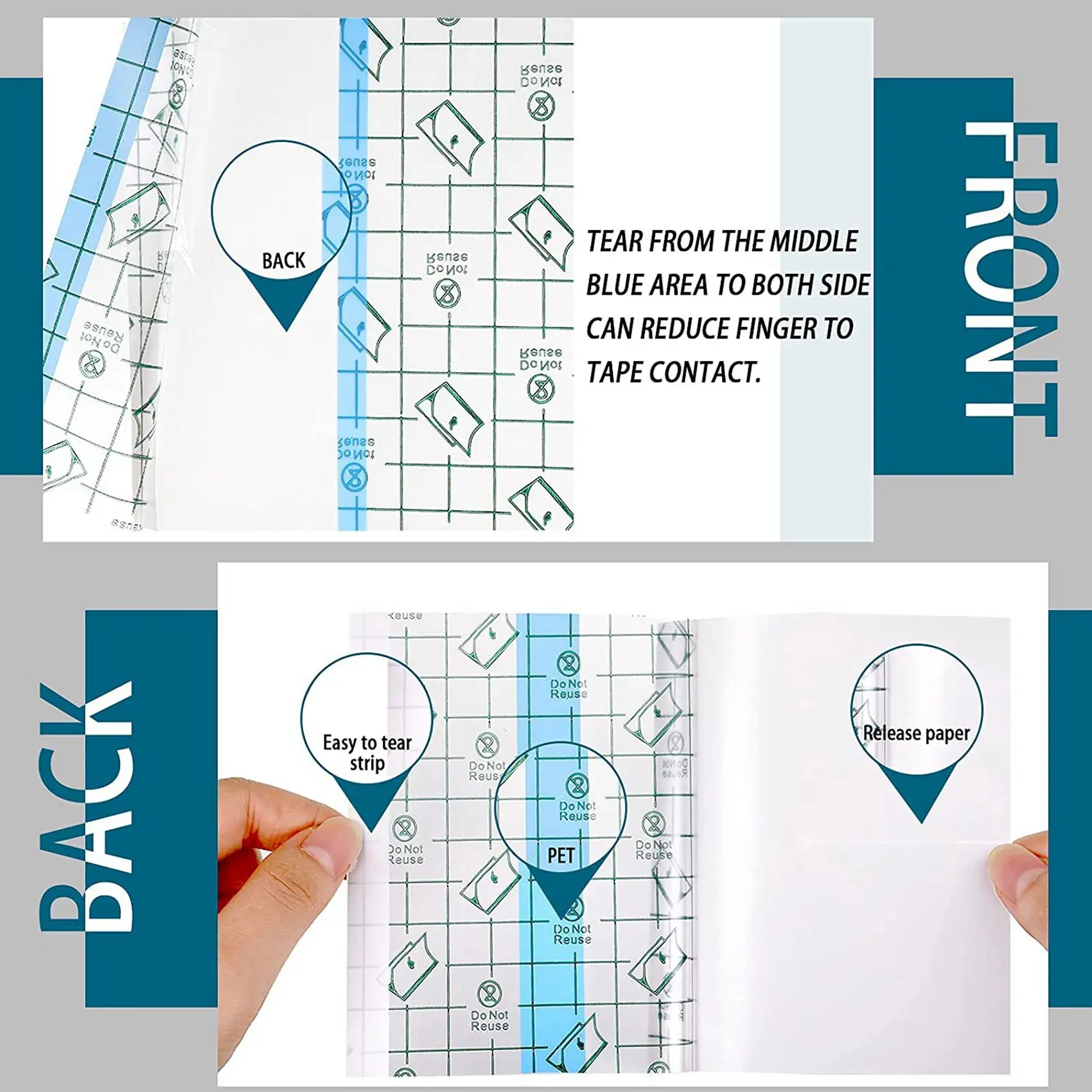 

PORK-250 Pieces Shower Waterproof Patch Disposable Transparent Stretch Bandage Shield Cover For Tattoos Swimming Showering