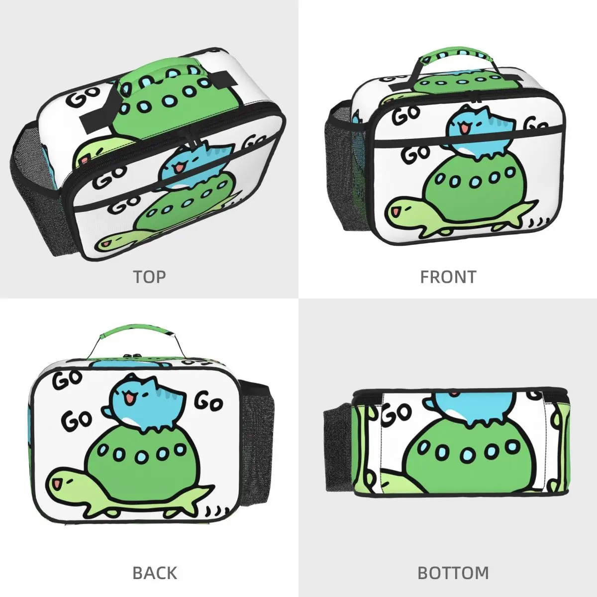 Comic Cat Turtle Bugcat Capoo Insulated Lunch Bag for Women Kids Leakproof Food Boxes Thermal Lunch Box Tote