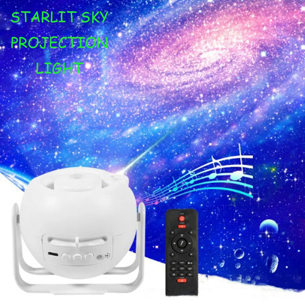 LED Starlit Sky Projection Light Bluetooth Connection Available Dreamy Starry Sky Projection Light for Children's Gifts Parties