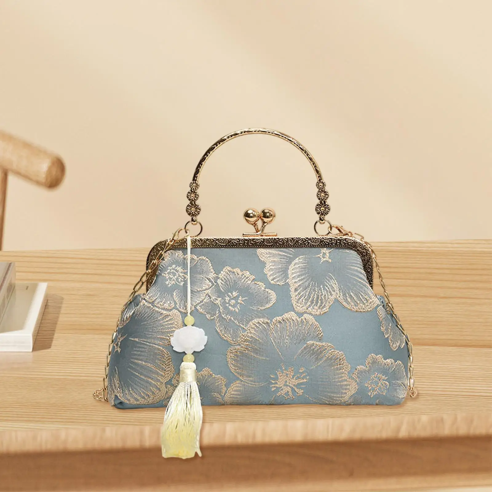 محفظة كيس لوك كروس بودي مع حقيبة كتف بسلسلة وحزام على شكل سلسلة