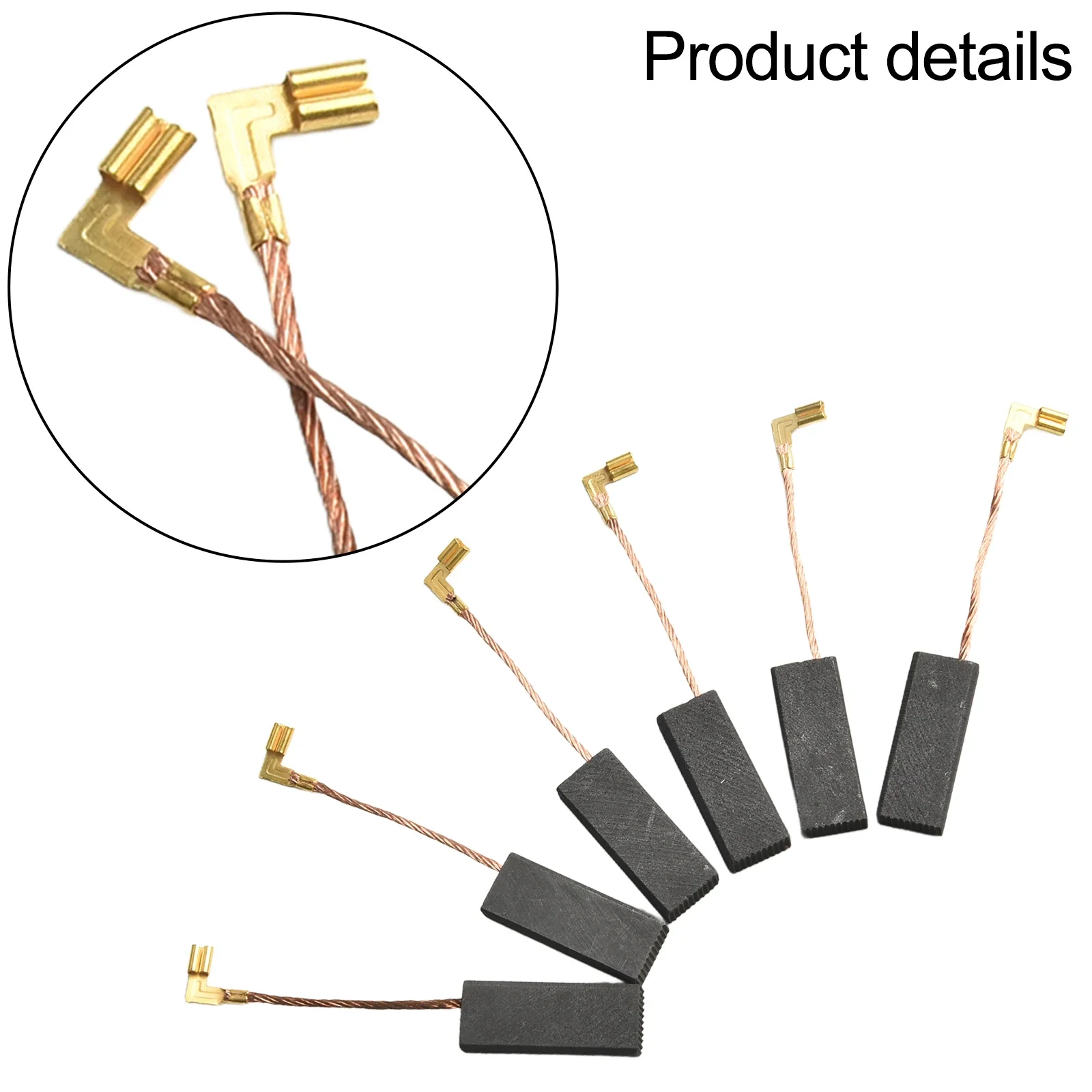 Für Kettensägenbürsten-Set, Kohlebürsten, Outdoor-Ausrüstung, Größe: 6,2 x 11,2 x 29 mm, 6-teiliges Zubehör für die Wartung von Kohlenstoffmaterial