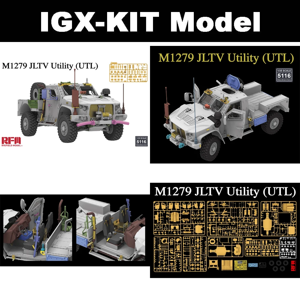 RYEFIELD 5116 1/35 Scale US M1279 JLTV Utility Lightning Protection Vehicle UTL Hobby Craft Plastic Assembly Model Kit