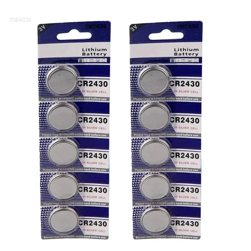 5/10pc Quality CR2430 Button Cell Batteries Coin Cells Battery Suitable for Remote Devices Electronics Power Supplies