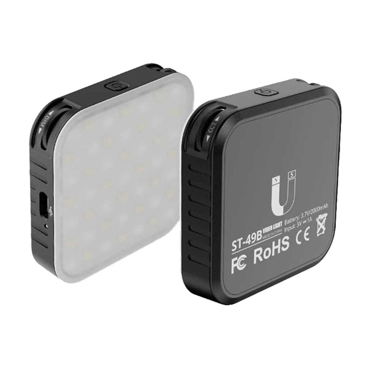

ABGV Pocket LED Video Light Photography Fill Light 2500K-9000K Magnetic Video Light for Computer Mobile Phone DSLR Camera