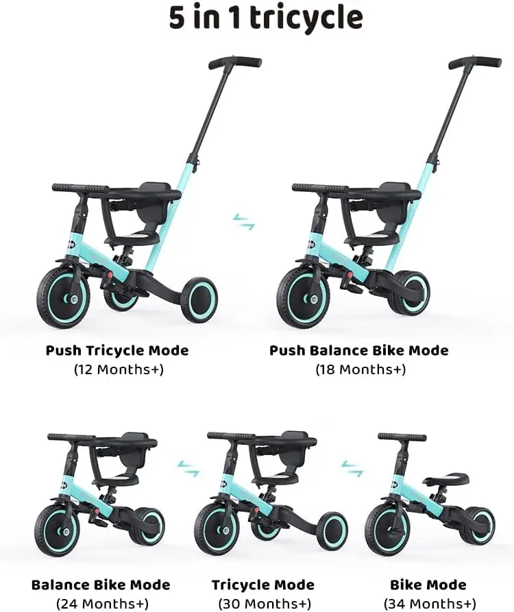 Peuter Driewielers Voor 1-3 Jaar, Peuter Fiets, Baby Balans Fiets, Kerst En Verjaardag Cadeau Voor Jongen En Meisje, Trike Met P