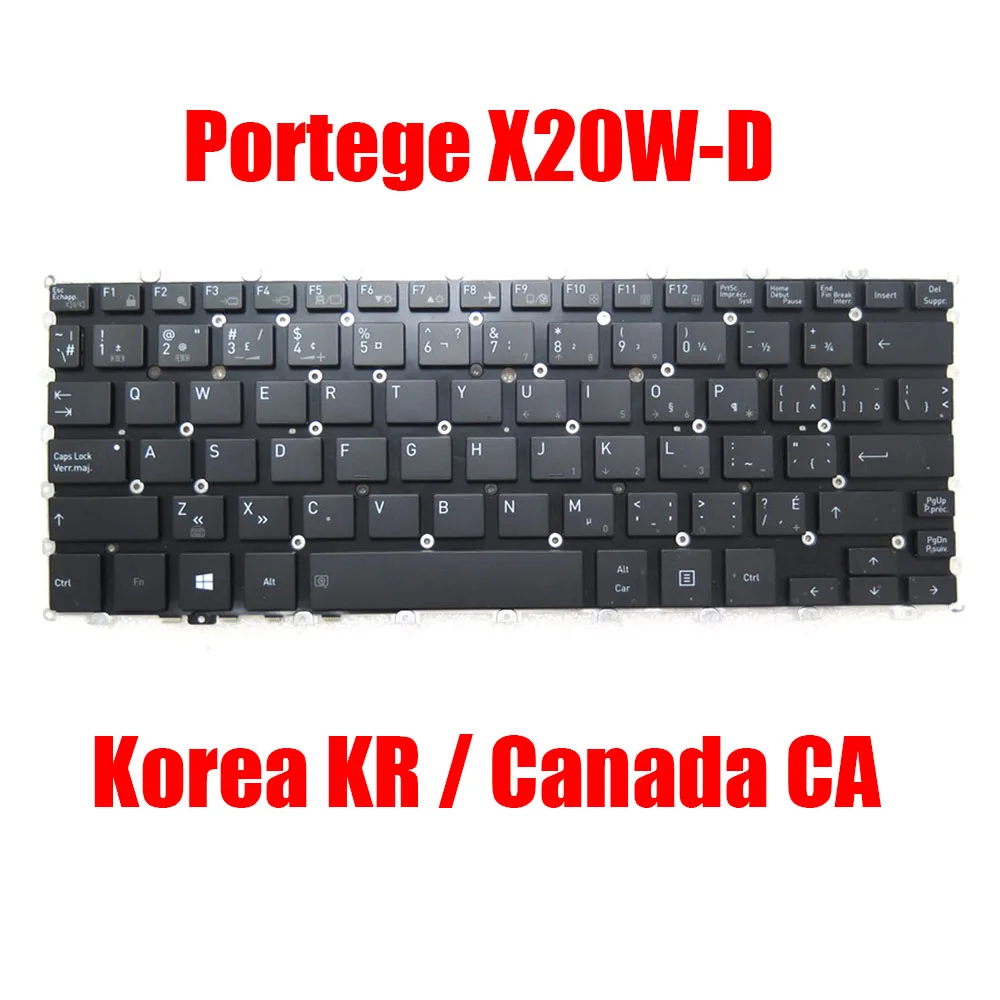 

Canada / Korea Laptop Keyboard For Toshiba For Portege X20W-D Black With Backlit New