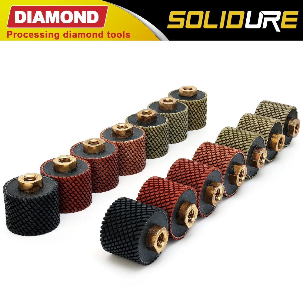 

2"/5/8-11" 50mm Diamond Resin Drum Polishing Wheels 7pcs/Set Wet Diamond Polishing Drums For Granite Marble Concrete