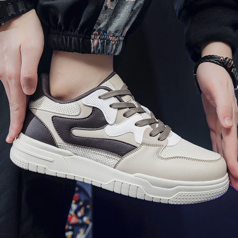 

Sports and leisure shoes, men's shoes, marathon oversized air cushioned shoes, fly woven all season rubber, wear-resistant, anti