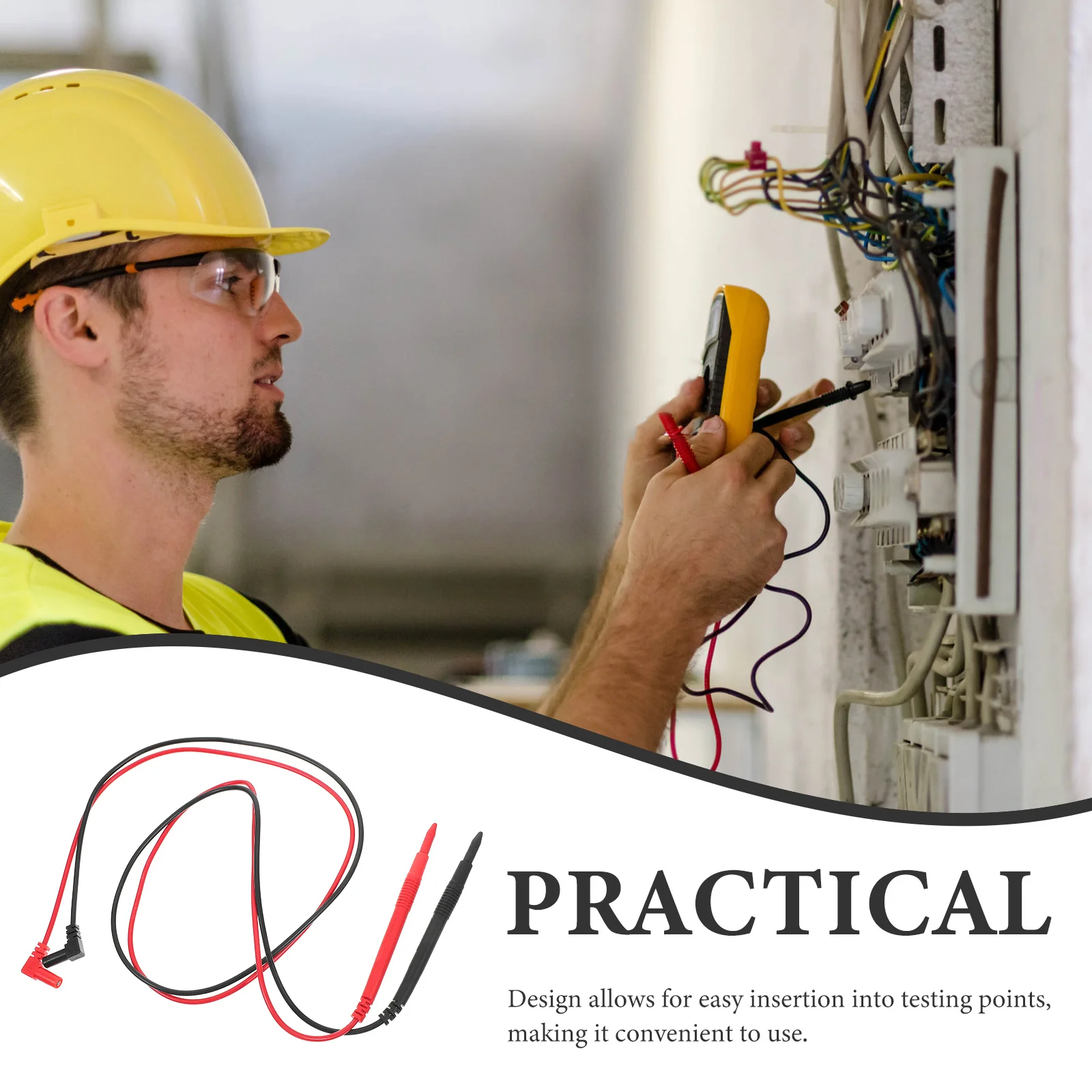 

1Set Digital Multimeter Test Leads Copper Silicone Durable 1000V 10a Portable Tester Probes for Professionals Multimeter Leads