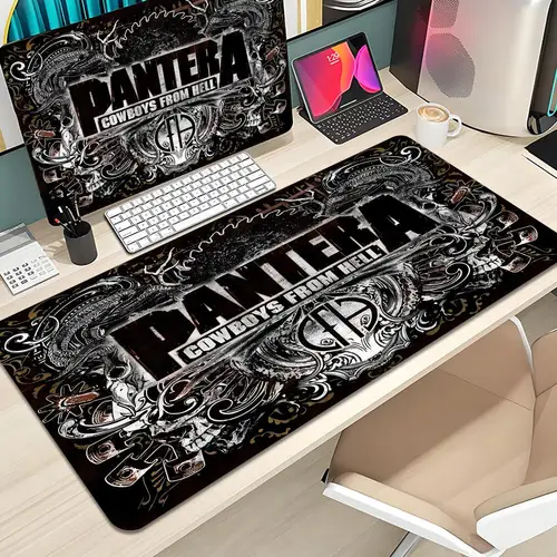 Alfombrilla de ratón Mental pesada Rock Band P-pantera, alfombrilla grande para teclado y ratón de 1200x600mm, alfombrilla de escritorio para PC, Gamer, alfombra de oficina, alfombrilla para mesa para el hogar