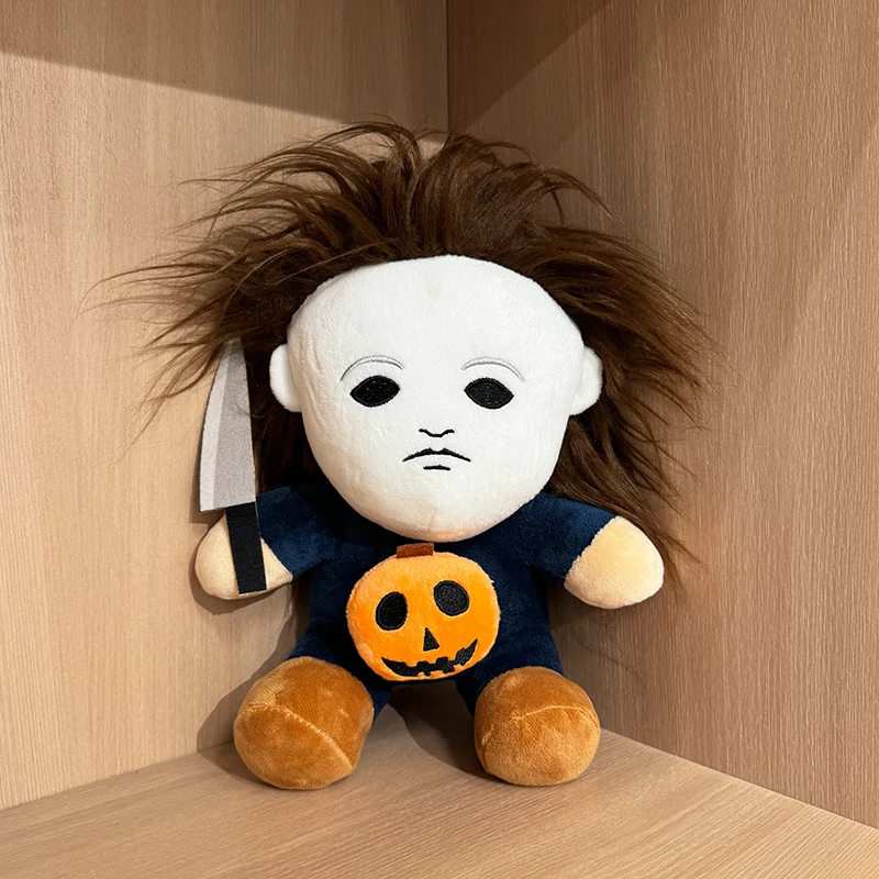 TreasuringU Halloween Horror Plush Toys Michael Myers Stuffed Dolls Chucky Soft Toys Birthday Gifts Halloween Party Decoration