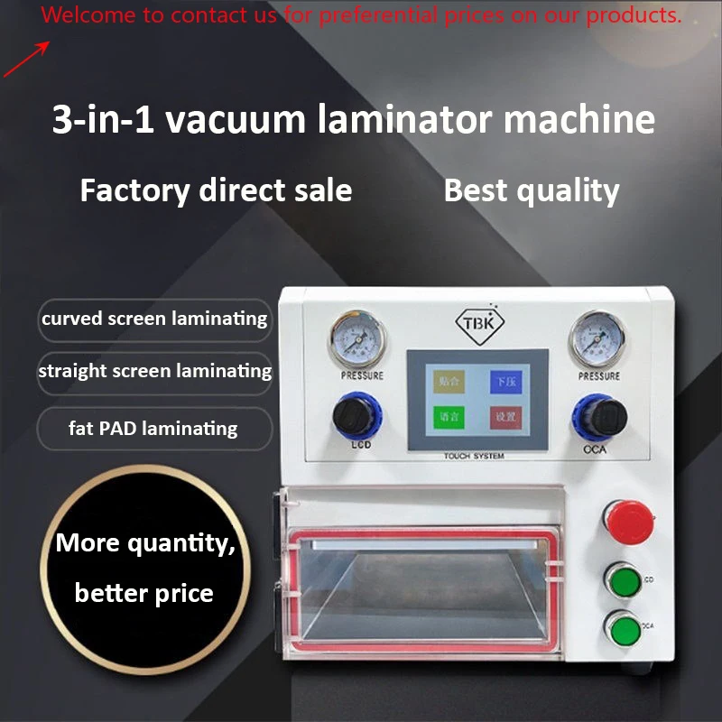 

300W Laminating Size Tbk 108P Vacuum Laminating Machine For Ipad Pro 12.9 Inch For Samsung Note10 Note 10plus