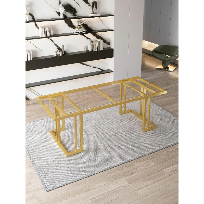 Light luxury rock slab table leg bracket stainless steel table foot marble tea table leg office dining table desk large plate ba