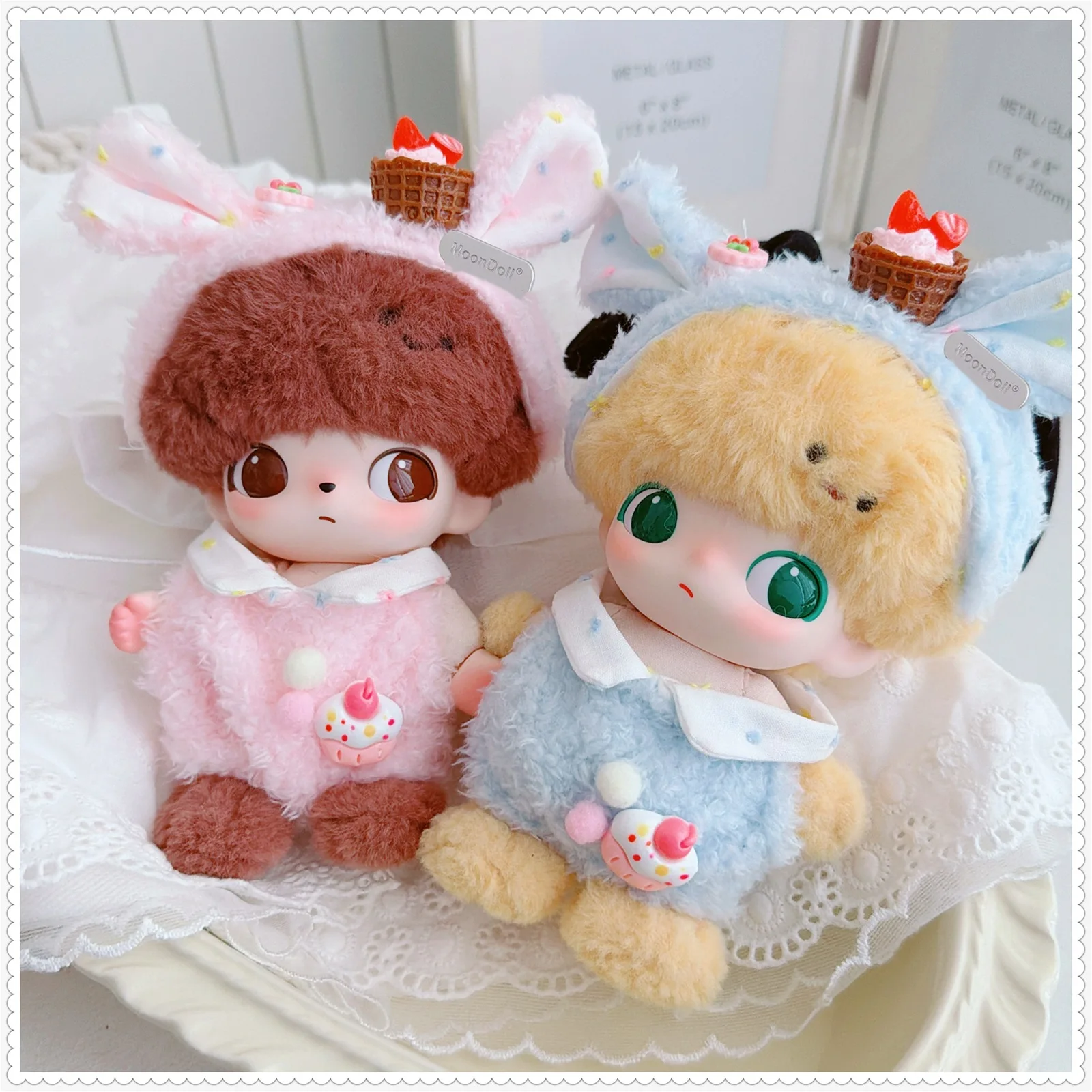 Kawaii – ensemble de lapin gâteau sucré, Mini poupée idole, vêtements, accessoires de dessin animé, bricolage, habillage, poupée en peluche, cadeaux de Collection pour Fans de filles