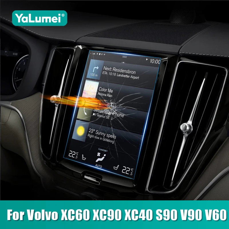 For Volvo XC60 XC90 XC40 S90 V90 V60 2015 - 2020 2021 2022 2023 2024 2025 Tempered Glass Car Navigation Screen Film Accessories