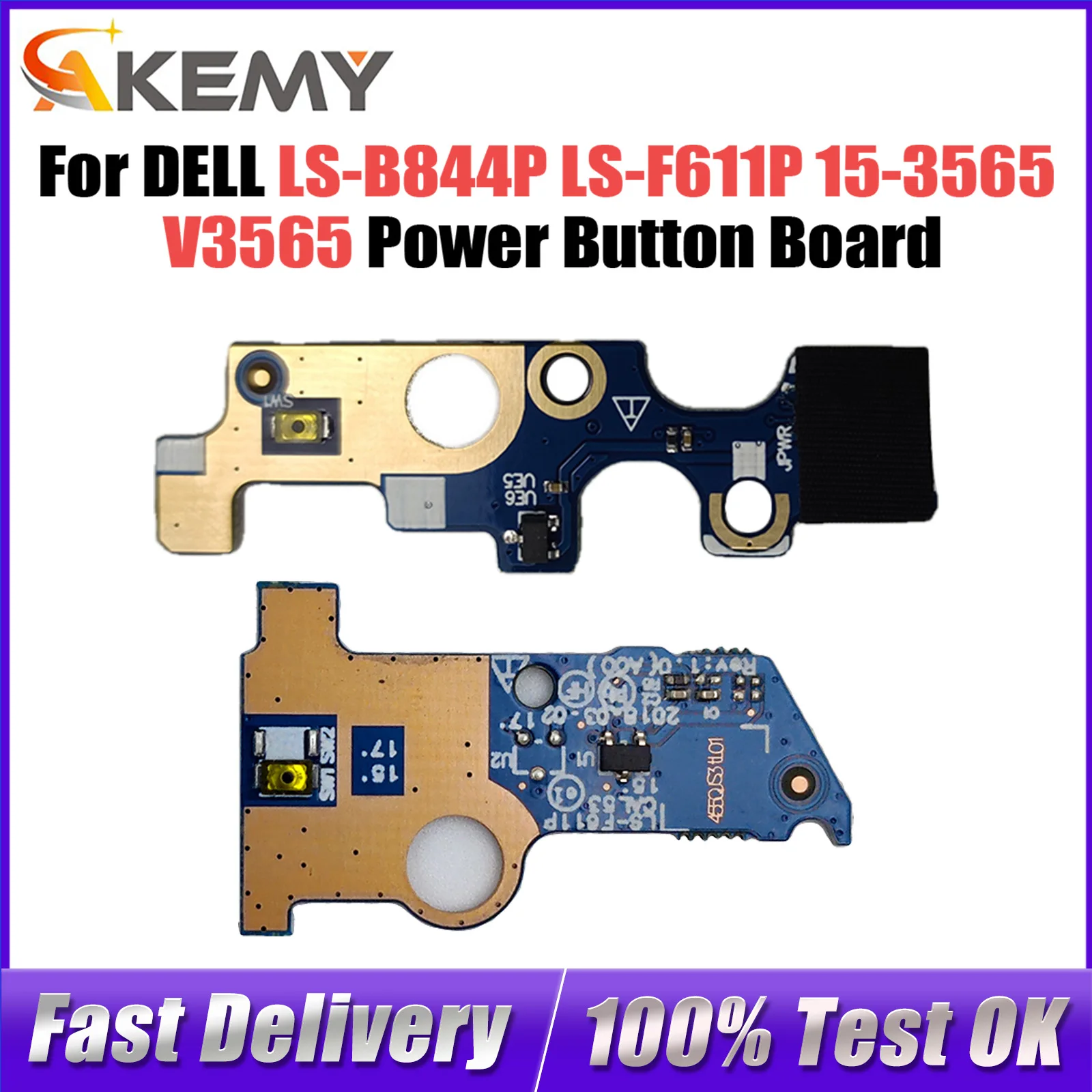 

For Dell Inspiron 5558 5455 5458 5559 5555 15-3565 V3565 G3 3579 3779 Power Button Board LS-B844P LS-F611P Fast Ship