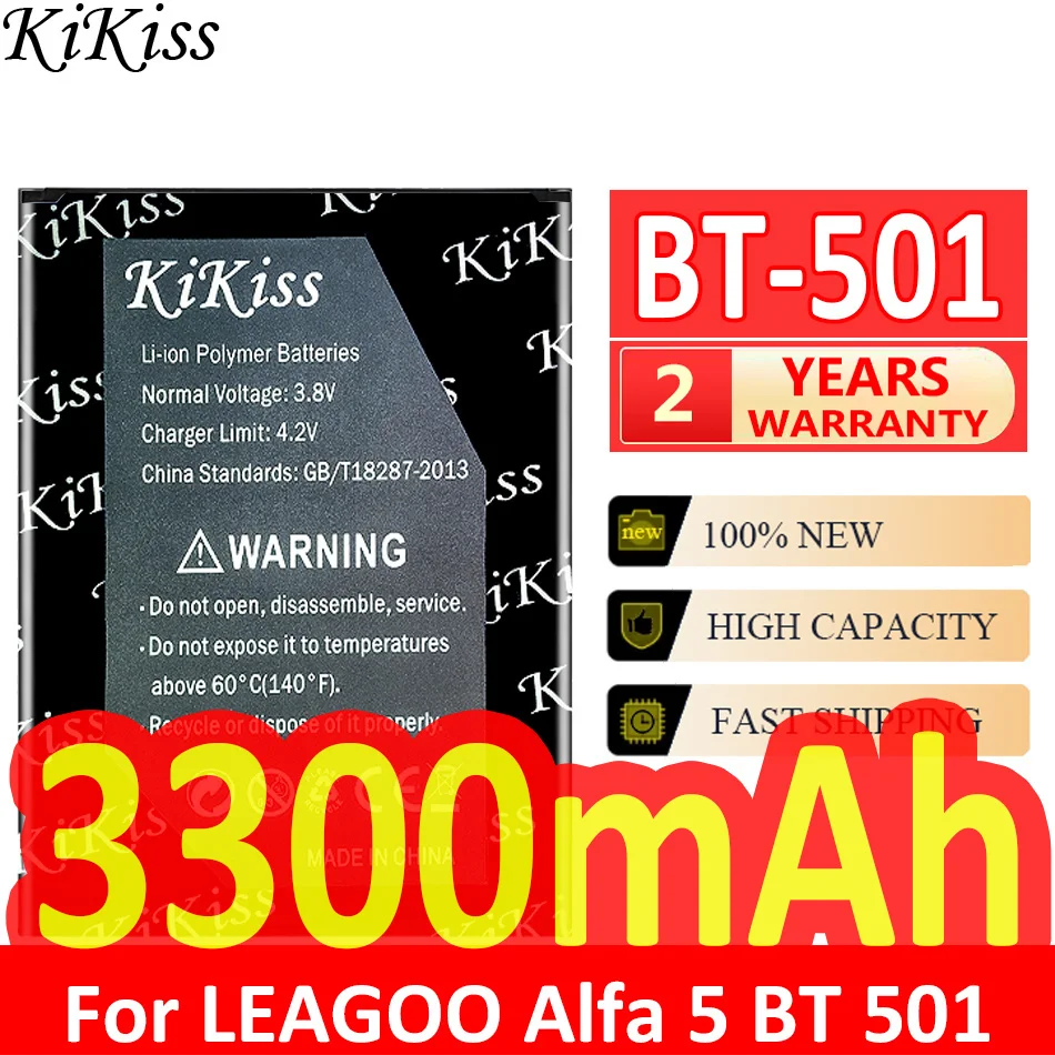 BT-501 3300mAh Long-Lasting For Leagoo Alfa 5 Reliable Power Supply Mobile Phone Battery