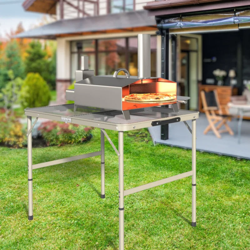 

Long Folding Grill Table Lightweight Portable Metal Aluminum Grill Table with Adjustable Height Legs Folding Table high quality