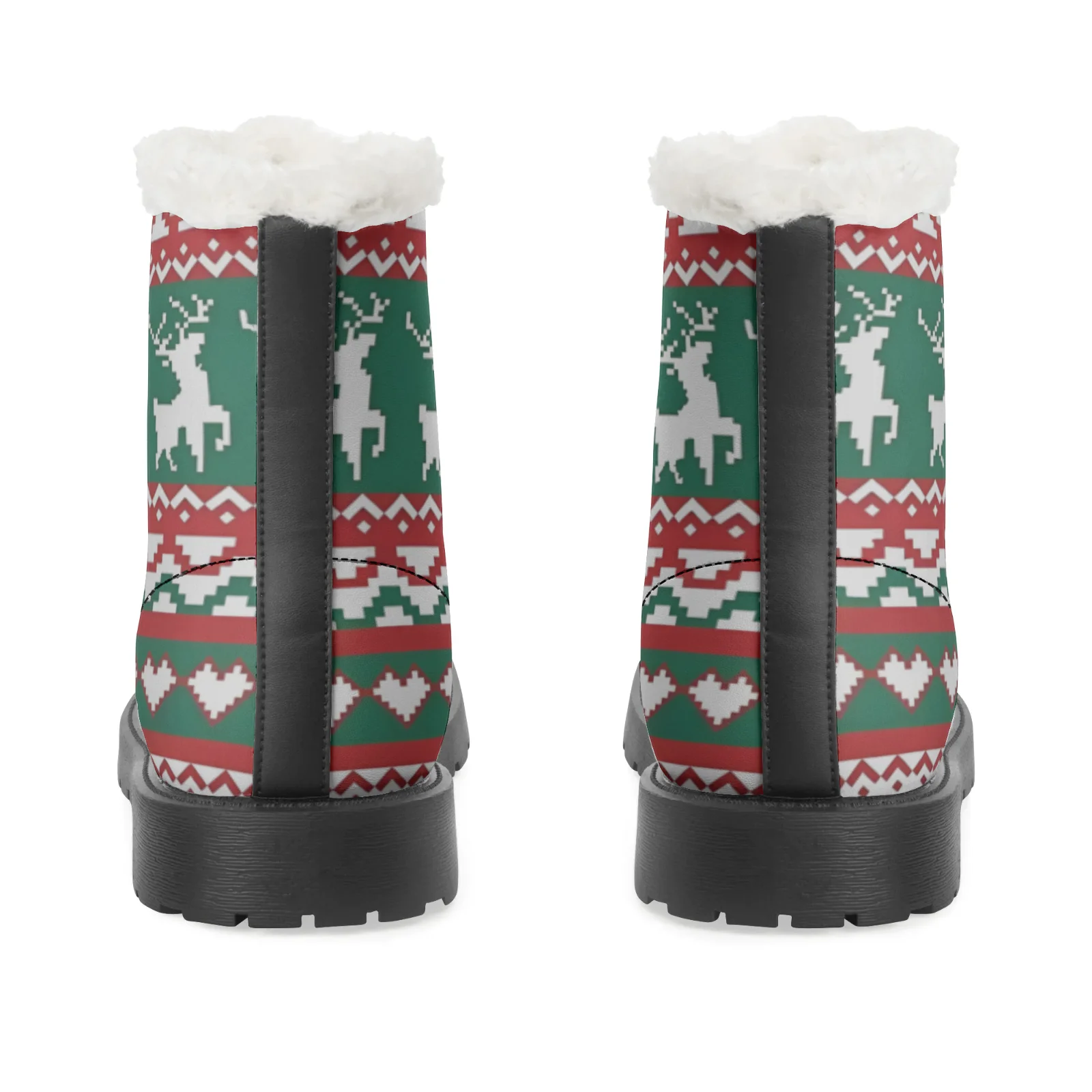 أحذية قطيفة مخصصة لجو عيد الميلاد أحذية غير رسمية رائجة البيع للرجال والنساء أحذية منتصف الساق أحذية شتوية #5
