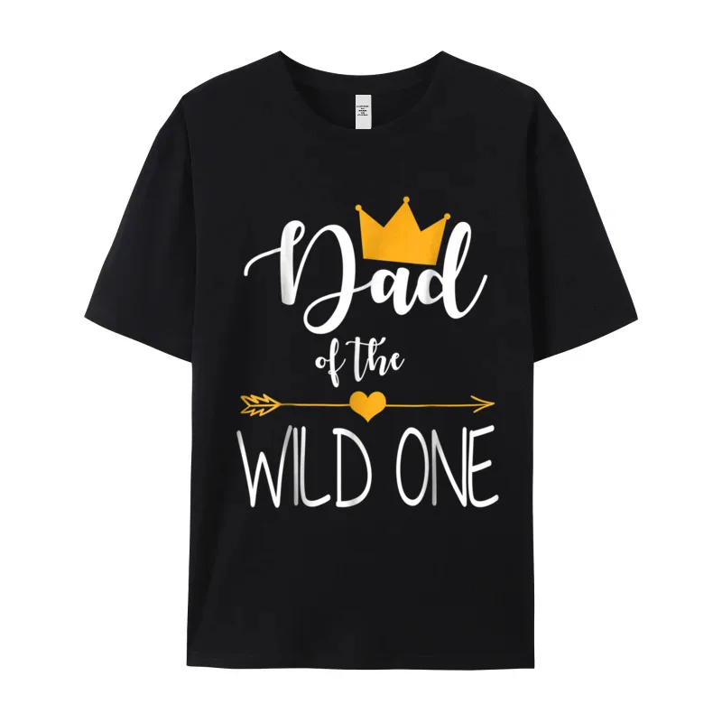 Discount Female Tshirts Crewneck Short Sleeve Pure Cotton DAD of the Wild One Tops Tees Slogan Tops Shirts