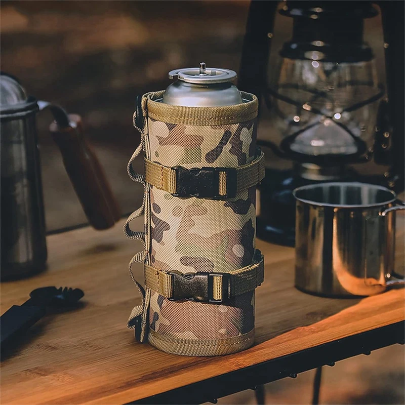 Black Stove Outdoor Gas Tank Protective Cover Anti-Slip Anti-Collision Cover Gas Bottle Storage Bag Durable Easy Install