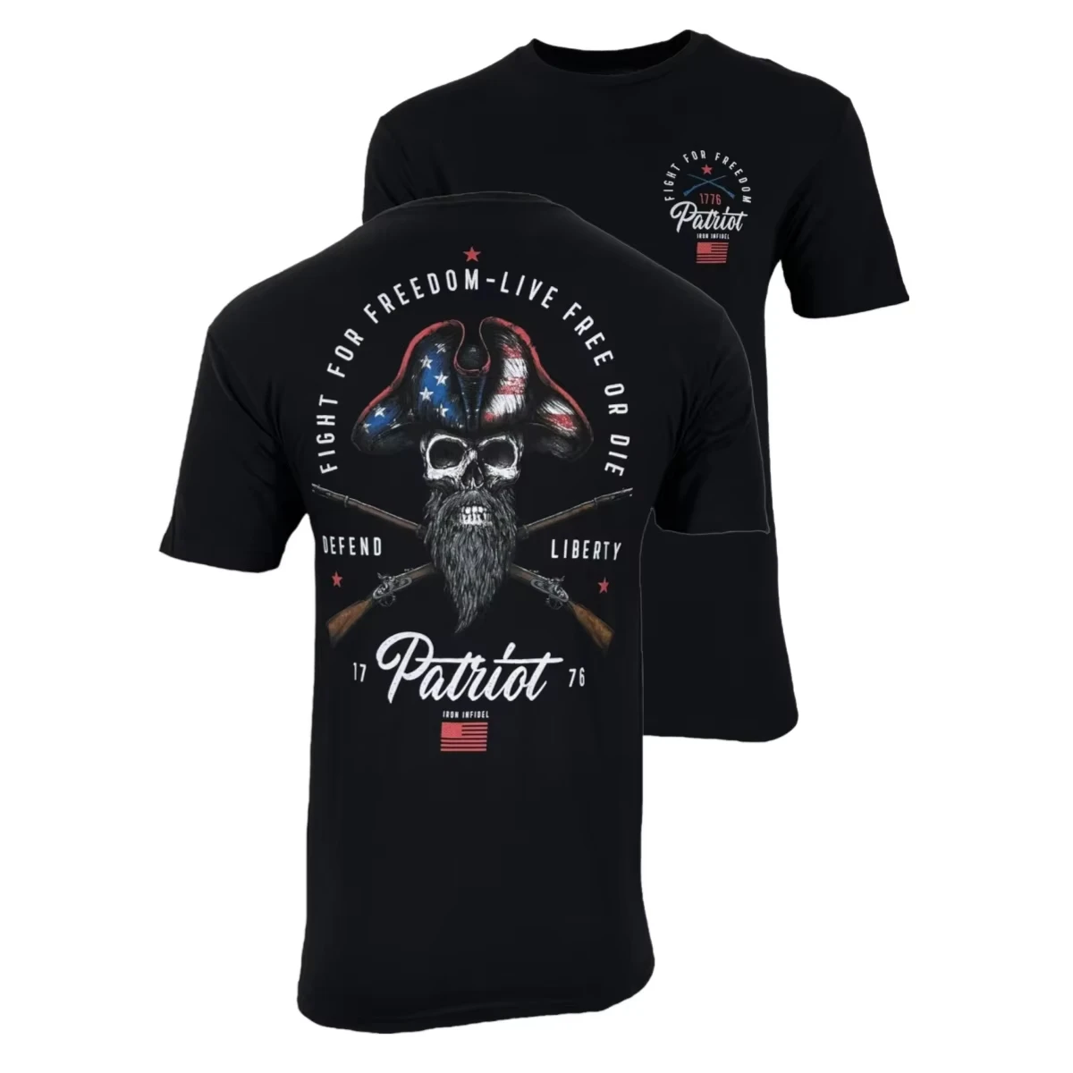Mortar-style men's T-shirt IRON FREEDOM for military infantry MFG - Suitable for sports wear 2026