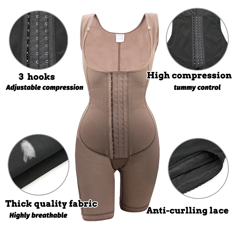 Faja Colombian Shapewear Girdles Seamless Bodysuits Post Surgery Sculpting Body Shaper Bbl Compression Abdomen Control Sheath