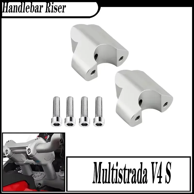 For Multi strada V4 Pikes Peak / Rally V4S Accessories Motorcycle Handlebar Riser Heightening Clamp Mount