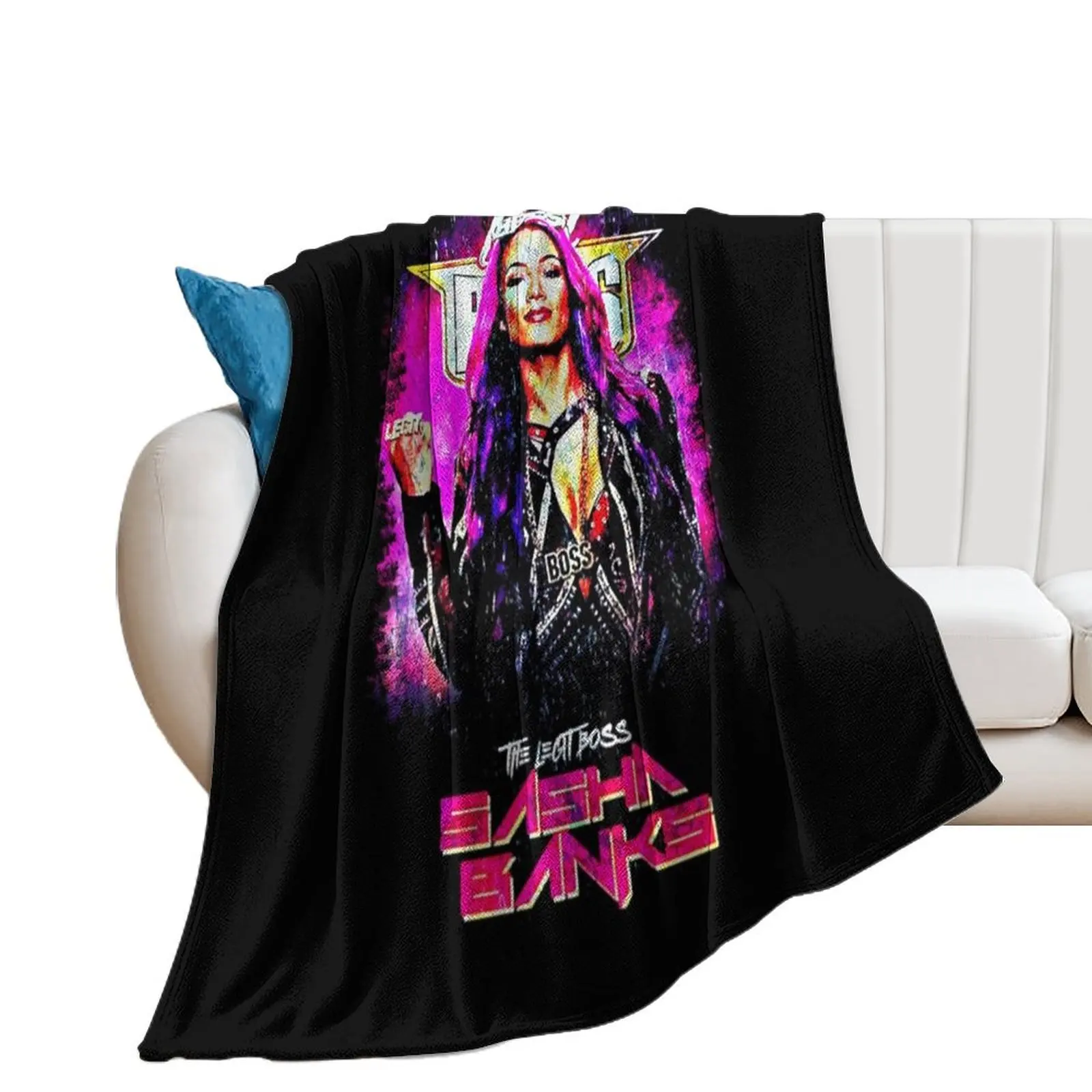 Sasha Banks Throw Blanket blankets and throws Camping Bed Fashionable Beach Blankets