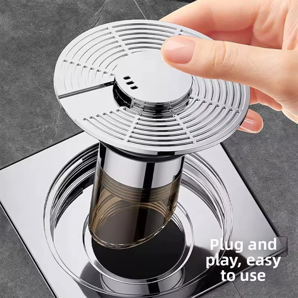 Self-draining Floor Drain Core Anti-Odor Anti-Clog Hair Removal Filter Universal Floor Drain Filter Mesh for Household Bathroom