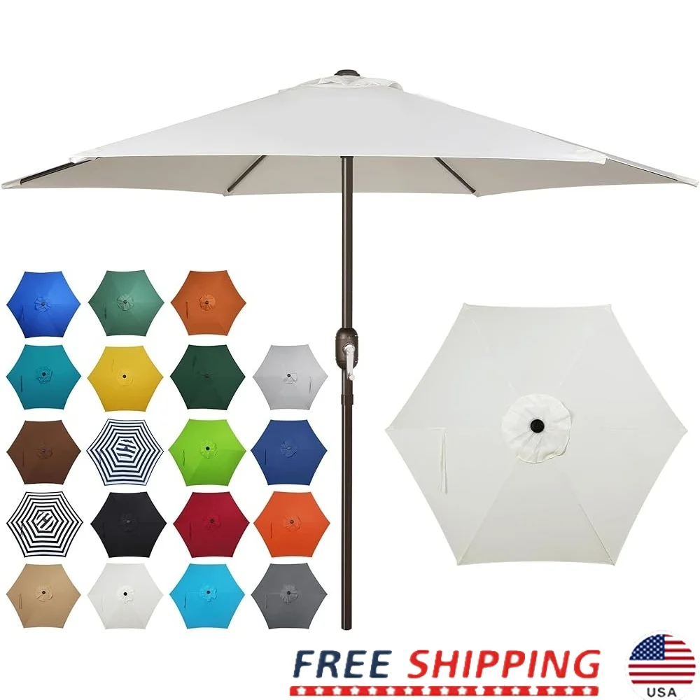 

7,5 футов уличный рыночный зонт для патио, солнцезащитный козырек с наклоном, водонепроницаемый, устойчивый к ультрафиолетовому излучению алюминиевый сад, пляжный двор