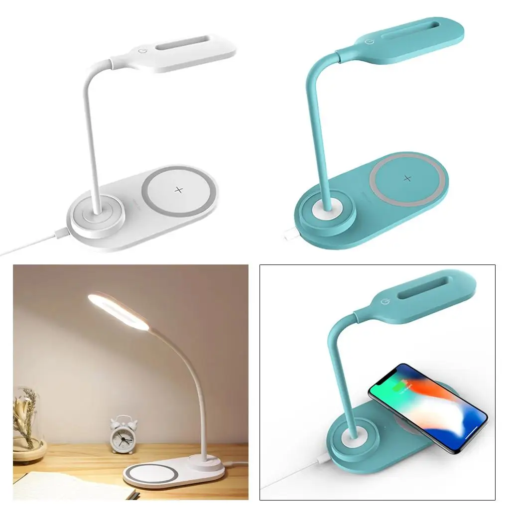 Светодиодная настольная лампа, лампа для зарядки, Внешнее зарядное устройство, USB-порт для зарядки, регулируемая яркость, 3 режима освещения, подарок