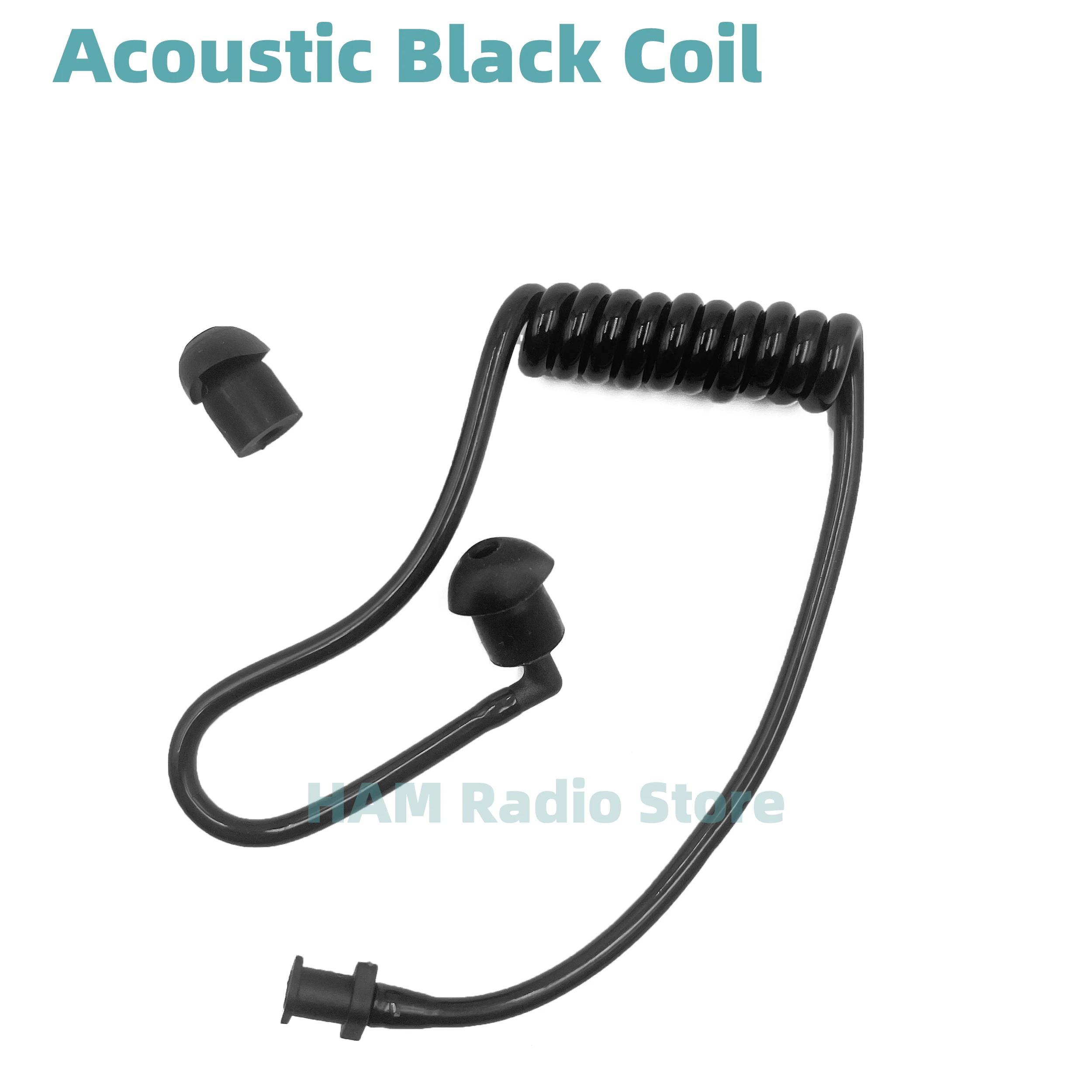 

Universal Radio Headphone Replacement Black Acoustic Air Coil Tube for BAOFENG QUANSHENG KENWOOD MOTOROLA PUXIN Walkie Talkie