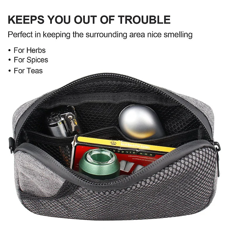 Tobacco Pipe Bag Tobacco Cigarettes Smoking Bag Tobacco Smoking Pipe Bag Case Container Odor Proof Herb Tobacco Pouch Bag Case