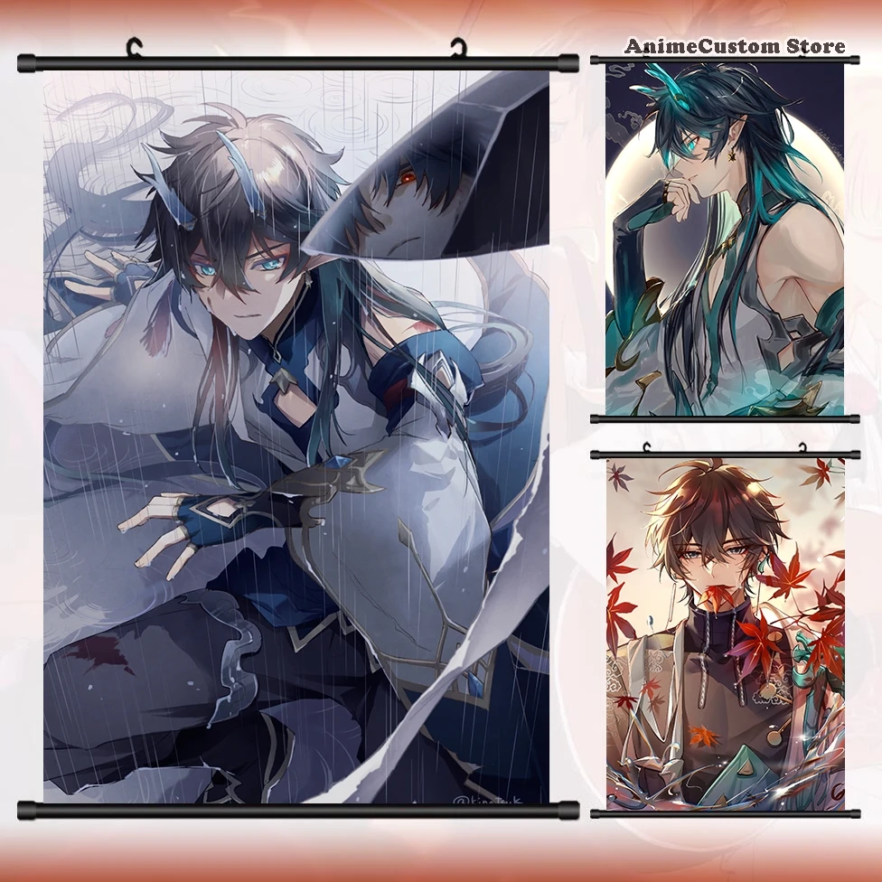 Game Anime Danheng Honkai: Star Rail Cosplay HD Wall Scroll Roll Painting Poster Hanging Picture Poster Home Decor Xmas Gift