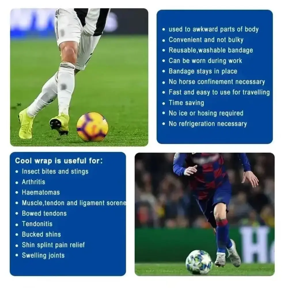 Ankle Brace Self Adhesive Ice Bandage Elastic Reusable Cooling Tape Instant Cooling Cold Compress Muscle Recovery Tap Athletes