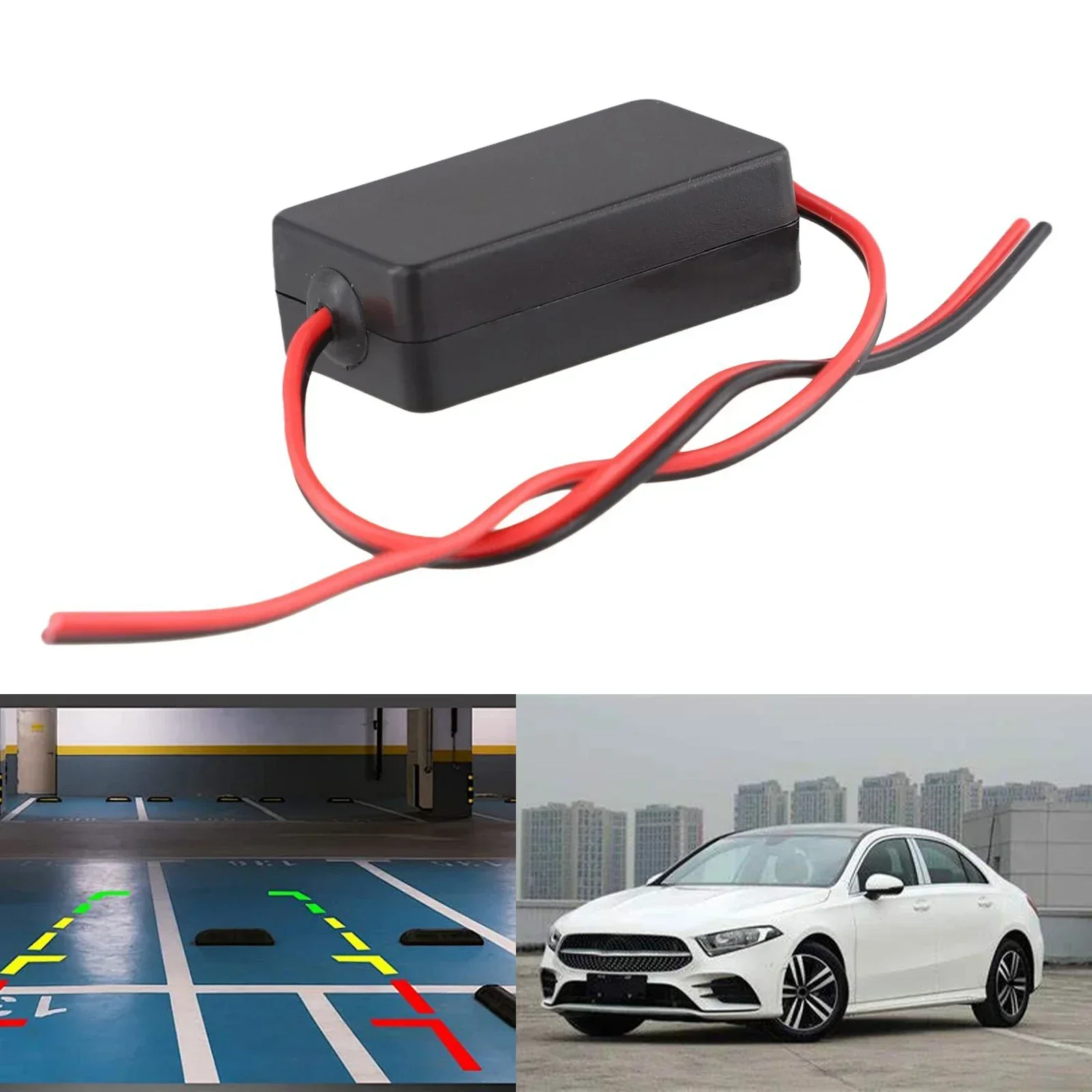 Reverse Camera Power Filter Stabilizer Relay CanBus Anti-flashing Car Camera Filter Relay Capacitor Filter Connector