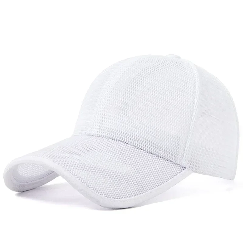 メンズビッグサイズトラッカースナップバックキャップ、フルメッシュサンハット、11cmロングピーク、アウトドアスポーツ、ゴラスオンブレ、野球帽