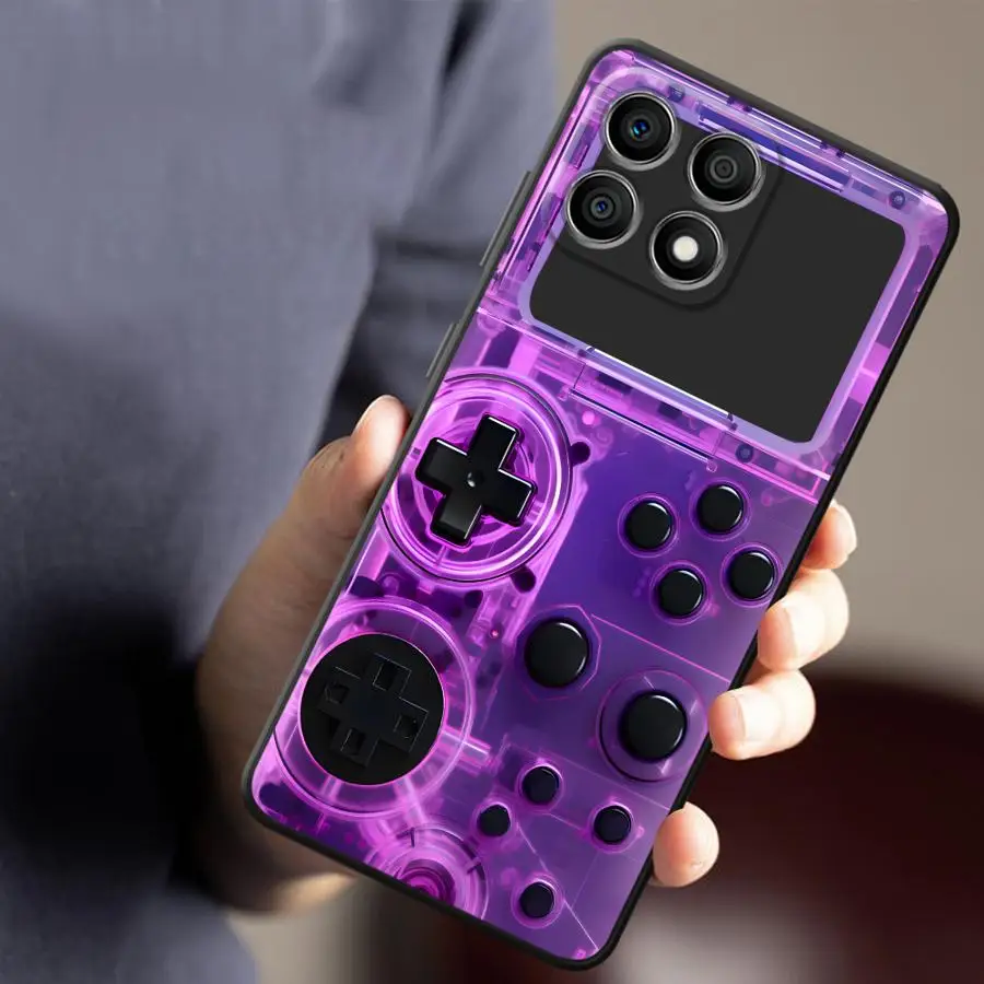 حافظة صور لوحدة التحكم في الألعاب لهاتف Honor X5b Magic5Lite X6 X7 X9a 200 400 Lite X8 8X 70 90 غطاء هاتف ناعم أسود #6