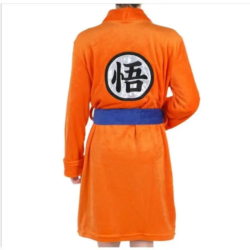 Albornoz de Dragon Ball de Anime Son Goku, ropa de franela para el hogar, capa de Cosplay, camisón de Otoño Invierno, ropa de dormir para parejas, pijamas gruesos